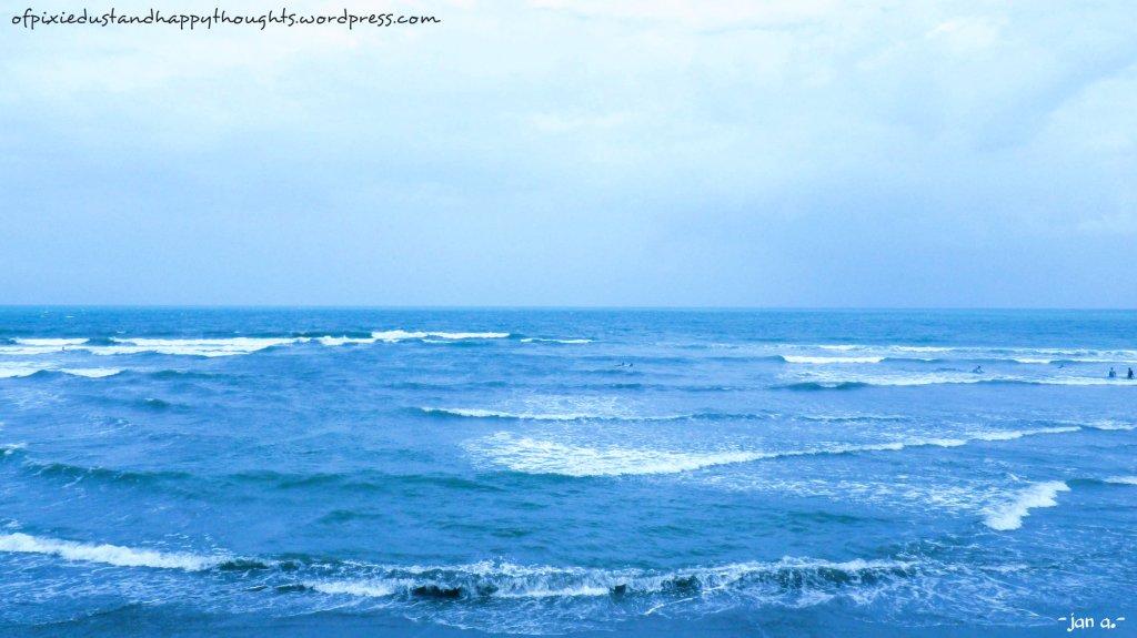 Calmer waves at noon