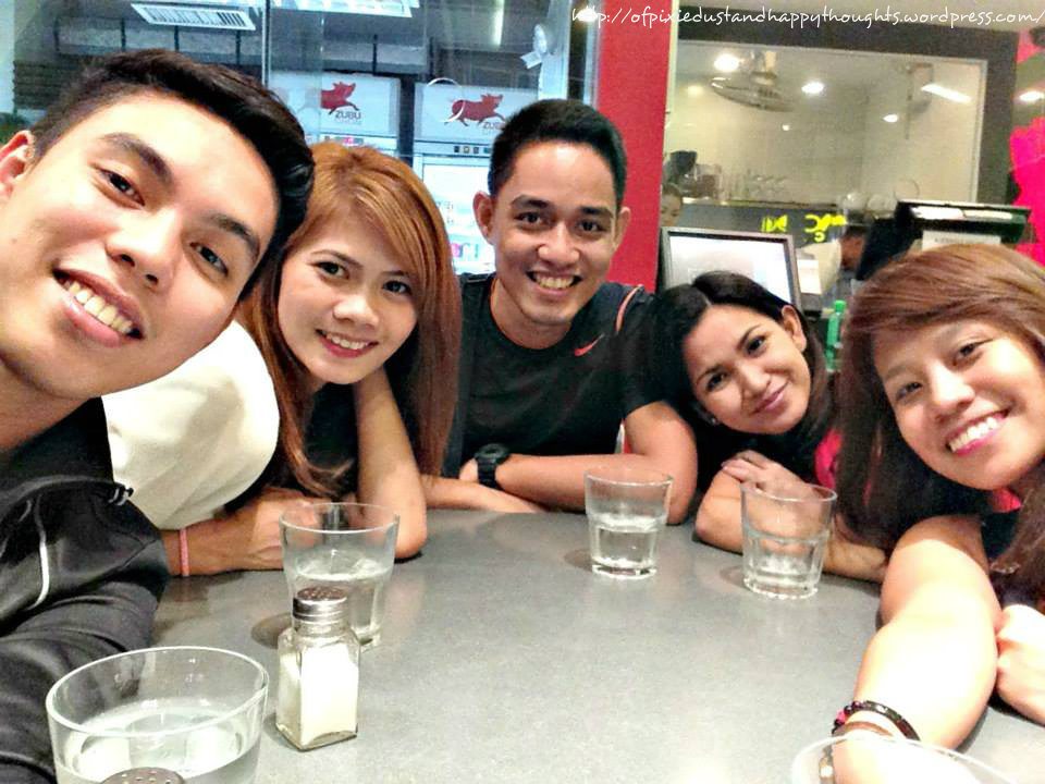 After doing the Skywalk and while waiting for our lechon. Hungry and tired but still able to smile. :D