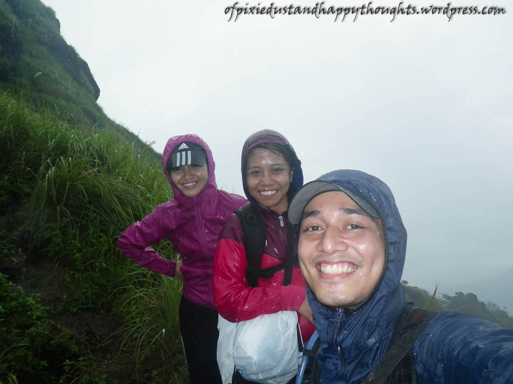After rappelling, we were all soaking wet from the rain, but we had our raincoats ready. What we weren't prepared for was the mud we had to wade through afterward. Haha.