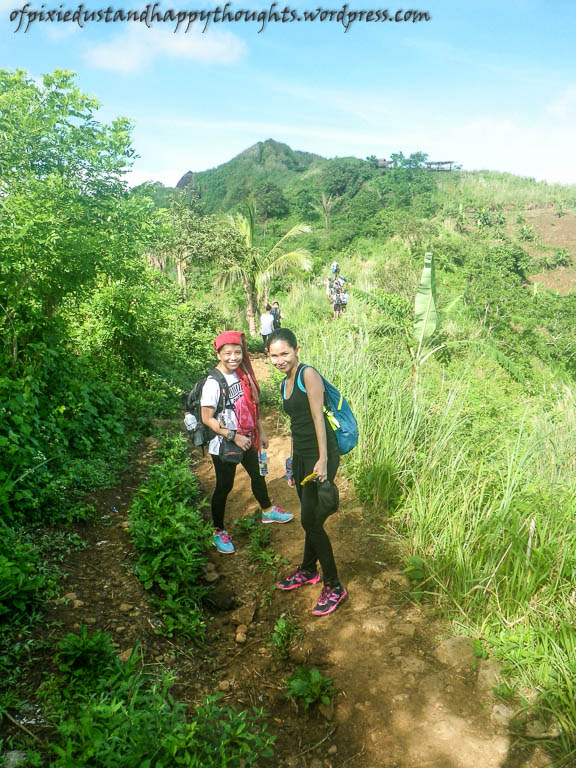 The trail is made of soil when dry, so when soaked, it turns to a nasty clay/mud.
