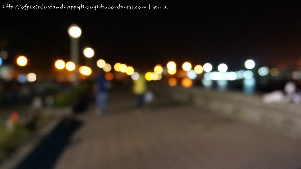 blurred lights at Rizal Boulevard in Dumaguete City