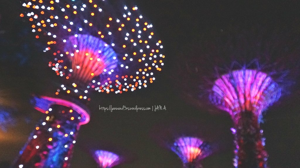 out-of-focus lights at Gardens by the Bay