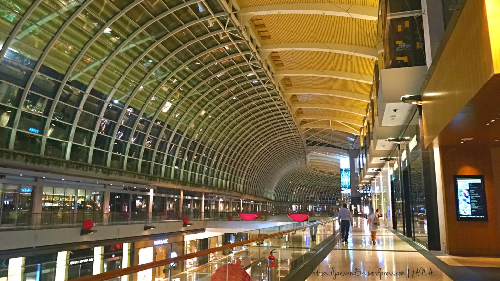 the mall inside Marina Bay Sands Hotel