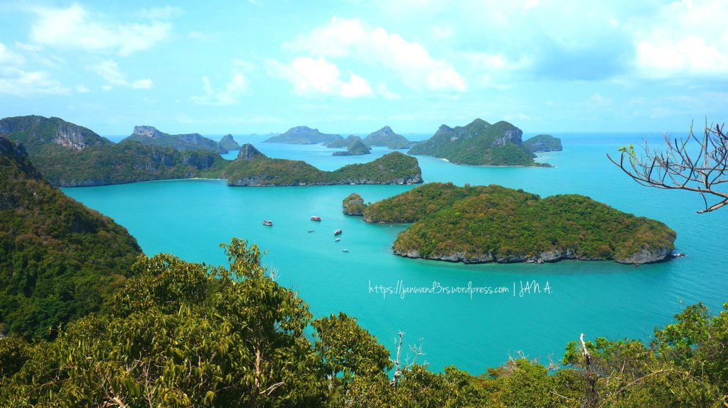 view of Ang Thong National Marine Park from above